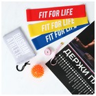 Набор ONLITOP «Фитнес-набор»: фитнес-резинки 3 шт., чехол, измерительная лента, массажный шар, календарь тренировок - Фото 2