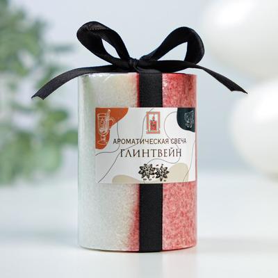 Ароматическая свеча-цилиндр «Кристаллический узор», глинтвейн, 5×7.5 см