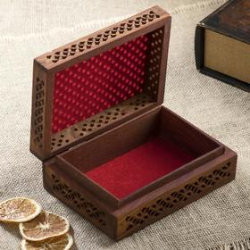 Шкатулка «Резная», 18×13×6 см, дерево