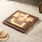 Игра настольная головоломка, 16×16×2 см, дерево шишам - Фото 3