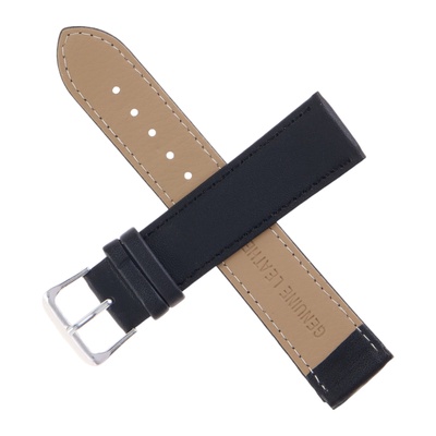 Ремешок для часов «Соломон», 20 мм, натуральная кожа, длина 20 см, чёрный