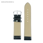 Ремешок для часов «Соломон», 22 мм, натуральная кожа, длина 20 см, чёрный - Фото 3
