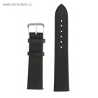 Ремешок для часов «Соломон», 20 мм, натуральная кожа, длина 20 см, чёрный с тиснением - Фото 2