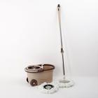 Швабра с отжимом Доляна: ведро с металлической центрифугой, 18 л, запасная насадка из микрофибры, цвет синий - Фото 14