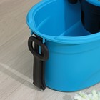 Швабра с отжимом Доляна: ведро с металлической центрифугой, 18 л, запасная насадка из микрофибры, цвет синий - Фото 5