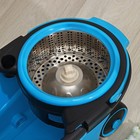 Швабра с отжимом Доляна: ведро с металлической центрифугой, 18 л, запасная насадка из микрофибры, цвет синий - Фото 6