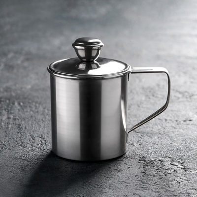 Кружка из нержавеющей стали Доляна «Индия», 180 мл, 9×10×6,8 см, с крышкой