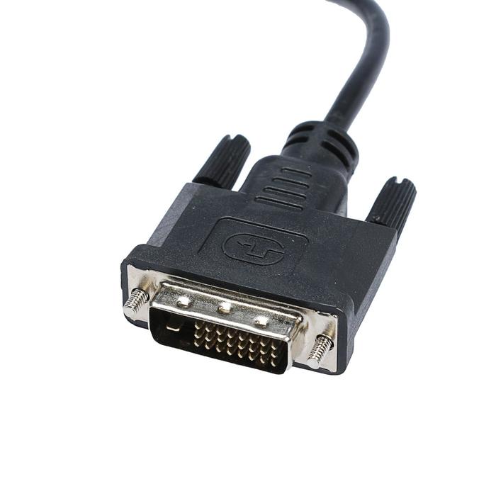 Адаптер Cablexpert A-DVID-VGAF-01, DVI 25(m)-VGA(f), кабель 0.2 м, черный - фото 51296525