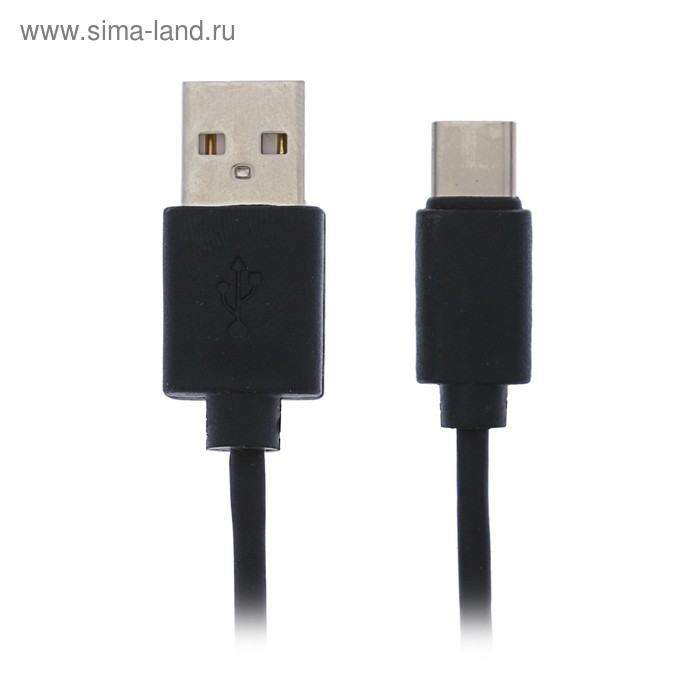 Кабель "Гарнизон", Type-C - USB, 2 А, 1 м, черный - Фото 1