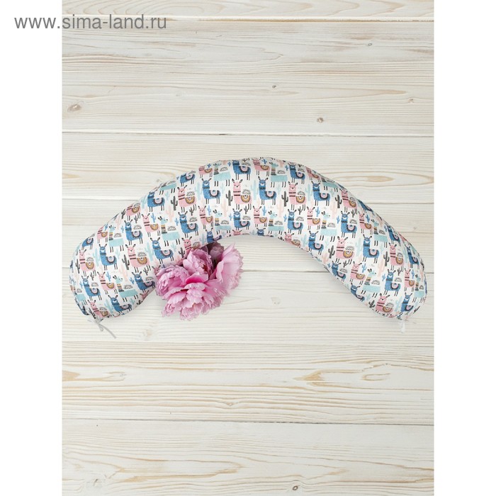 Наволочка на подушку для беременных, размер 25 × 170 см, принт ламы - Фото 1
