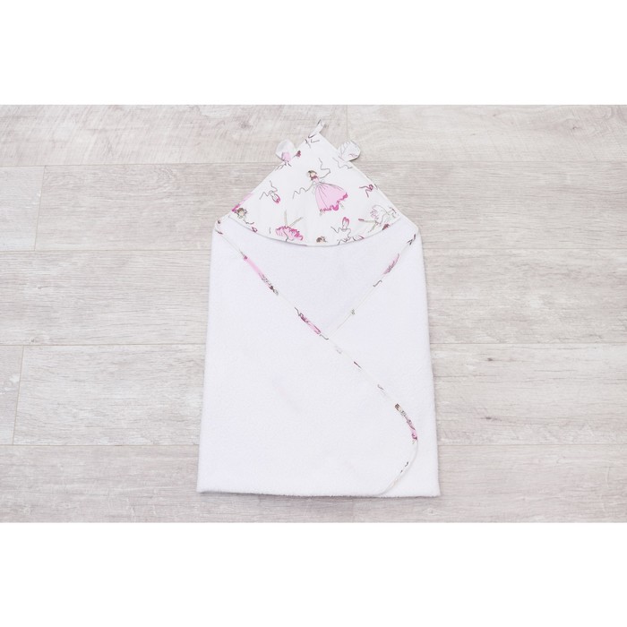 Полотенце-уголок Cute love, размер 90 × 90 см, принт  амели, цвет белый