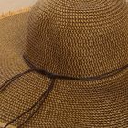 Шляпа пляжная "Ранчо", цвет кофейный, обхват головы 58 см, ширина полей 12 см - Фото 2