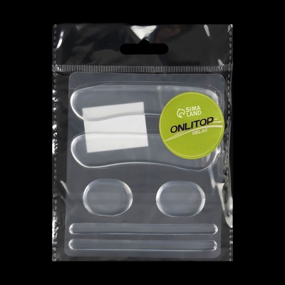 Набор подушечек, пяткоудерживателей и ремешков для обуви, на клеевой основе, силиконовые, 6 шт., прозрачный