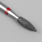 Фреза алмазная для маникюра «Пламя», мелкая зернистость, 2.1×8 мм, в пластиковом футляре - Фото 3
