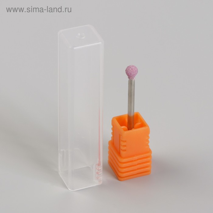 Фреза корундовая для маникюра «Шар», средняя жёсткость, 4 мм - Фото 1
