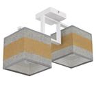 Люстра 1026152/2 2хE27 60W белый/коричневый/серый 42х14х30см - фото 20979014