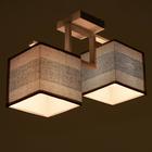 Люстра 1026152/2 2хE27 60W белый/коричневый/серый 42х14х30см - фото 20979015