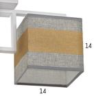 Люстра 1026152/2 2хE27 60W белый/коричневый/серый 42х14х30см - фото 20979017