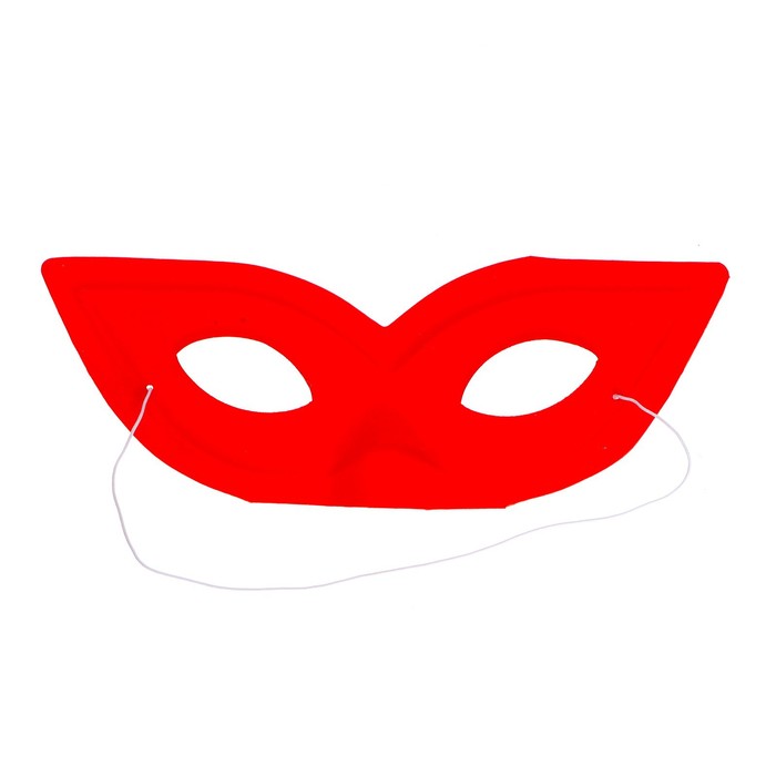 Карнавальная маска, цвет красный - Фото 1