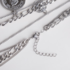 Кулон "Цепь" королевский, цвет серебро, 65см - фото 24420335