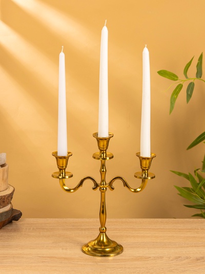 Подсвечник алюминий "Власть" на 3 свечи 9х22х26 см