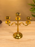 Подсвечник алюминий "Власть" на 3 свечи 9х22х26 см - Фото 3