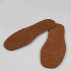 Стельки для обуви, 36 р-р, пара, цвет коричневый - Фото 1
