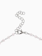 Колье с жемчугом «Олимпия», белое в серебре, 32 см - Фото 4