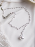 Колье с жемчугом «Олимпия», белое в серебре, 32 см - Фото 10