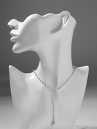 Колье с жемчугом «Олимпия», белое в серебре, 32 см - Фото 6