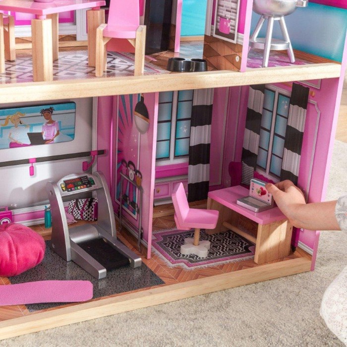 Домик кукольный деревянный KidKraft «Мерцание», четырёхэтажный, с мебелью - фото 1911393863