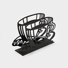 Салфетница Доляна «Кофе», 14×3,9×10 см, цвет чёрный - Фото 2