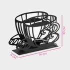 Салфетница Доляна «Кофе», 14×4×10 см, чёрная - Фото 2