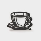 Салфетница Доляна «Кофе», 14×3,9×10 см, цвет чёрный - Фото 4