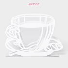 Салфетница Доляна «Кофе», 14×4×10 см, белая - Фото 2