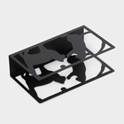 Салфетница Доляна «Кошки», 14×4×8 см, чёрная - Фото 4