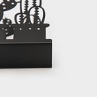 Салфетница Доляна «Кактусы», 15×4×10,3 см, цвет чёрный - Фото 5