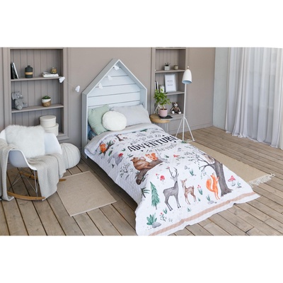 Покрывало 1.5-спальное «Этель» Adventure, 145×210 см, микрофибра