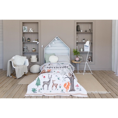 Покрывало 1.5-спальное «Этель» Adventure, 145×210 см, микрофибра