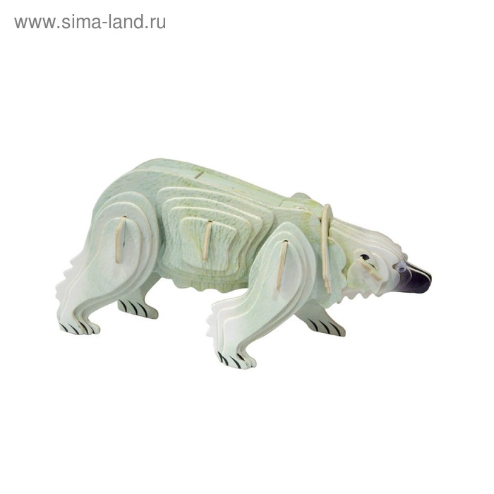 3D-модель сборная деревянная Чудо-Дерево «Белый медведь» - Фото 1
