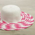 Шляпа пляжная "Иветта", цвет малиново-белый, обхват головы 58 см, ширина полей 11 см - Фото 2