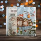 Салфетки новогодние бумажные «Совята», 2 слоя, 33×33 см, 20 шт. - Фото 6