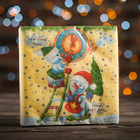 Новогодние салфетки бумажные Fresco "Снеговички-часовички", 2 слоя, 33*33 см, 20 листов - фото 320028225