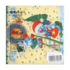 Салфетки новогодние бумажные «Снеговички-Часовички», 2 слоя, 33×33 см, 20 шт. - Фото 3