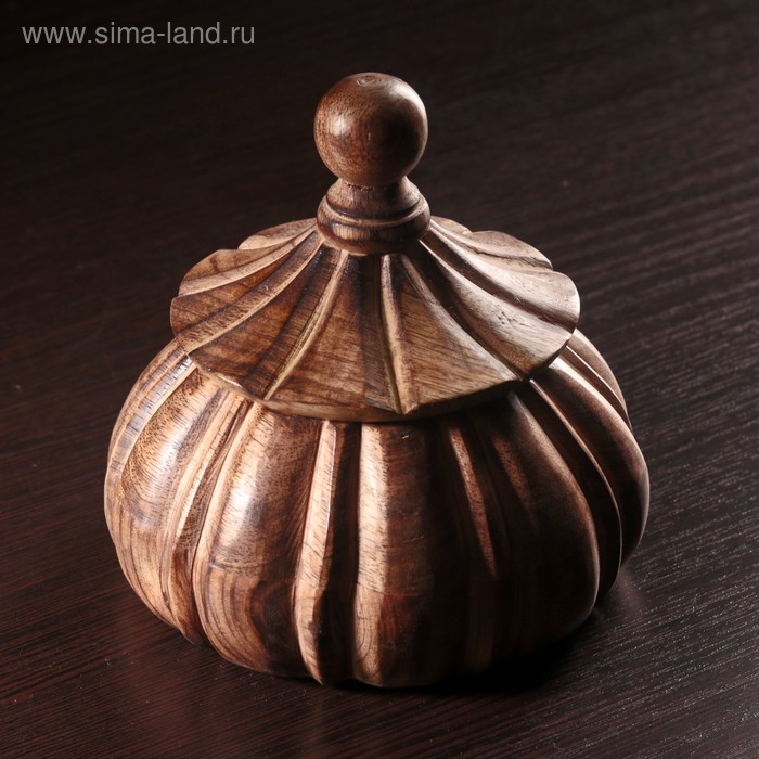 Чаша с крышкой «Башня», 15×15×15 см, дерево - Фото 1