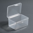 Органайзер для хранения, с крышкой, 6,5 × 12 × 9 см, цвет прозрачный - Фото 3