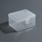 Органайзер для хранения, с крышкой, 6,5 × 12 × 9 см, цвет прозрачный - Фото 4