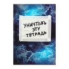 Уничтожь эту тетрадь (А5, 96 стр., УФ-лак, с заданиями, синяя) - Фото 1
