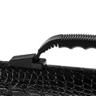 Папка деловая, искусственная кожа, 370 х 275 х 50 мм, ручка-трансформер, 3Д54 "Крокодил", черная - фото 9365481