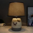 Лампа настольная "Бабочки" 1xE14 40вт белый-серый 24х24х33 см RISALUX - Фото 3